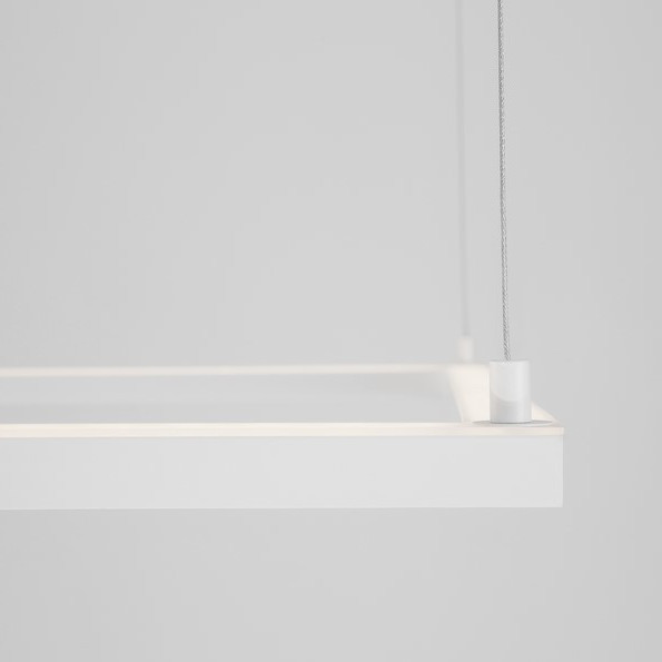 LAMPA wisząca JAEN LE41428 Luces Exclusivas minimalistyczna OPRAWA kwadratowy ZWIS LED 50W 3000K metalowy biały
