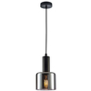 Wisząca lampa skandynawska Santia PND-65342-1-BK+SG do kuchni czarna przydymiona