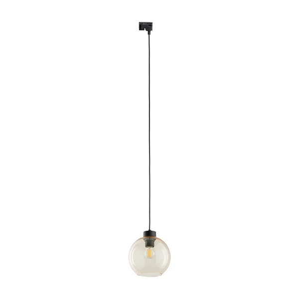 Stożkowa lampa wisząca TRACER CUBUS 10667 1-fazowa czarny bursztynowy
