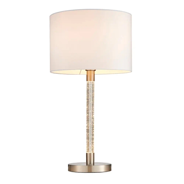 Stołowa lampka z abażurem Andromeda 71621 LED 13W 3000K chrom biały