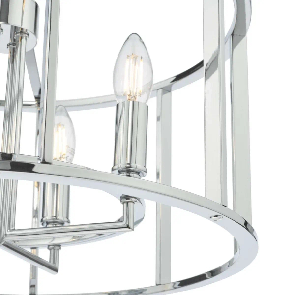 Łańcuchowa wisząca lampa Mya MYK0450 do kuchni świecznikowa chrom
