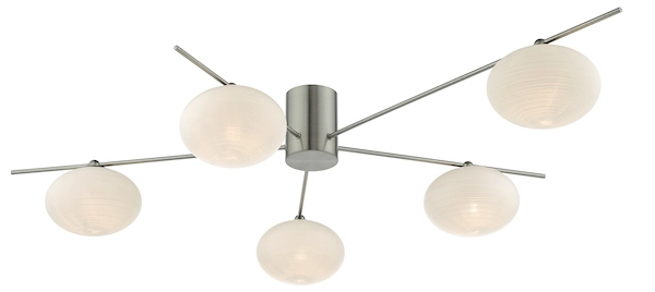 Metalowa lampa sufitowa Jasper JAS5446 Dar Lighting molekuły nikiel