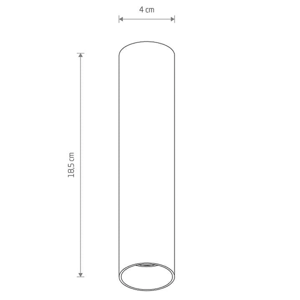 Sopel natynkowa sufitowa lampa Fourty 10735 Nowodvorski stick czarny