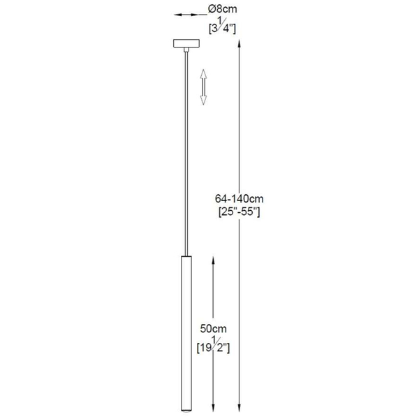 Jadalniana lampa wisząca LOYA P0461-01A-S8S8 LED 5W 3000K tuba biały