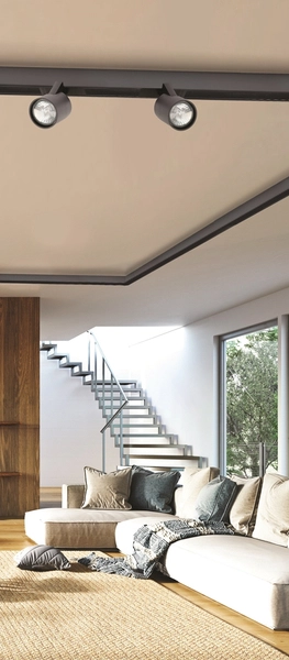 Sufitowa lampa reflektor do systemu szynowego Gary AZ5207 1-faz czarna