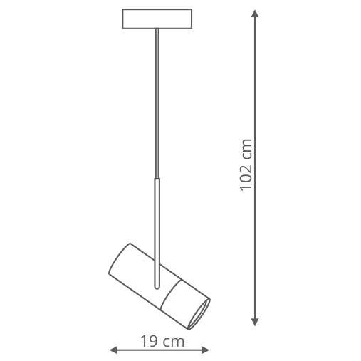 LAMPA wisząca BOVINO LP-1111/1P Light Prestige metalowa OPRAWA tuba ZWIS drewno czarna