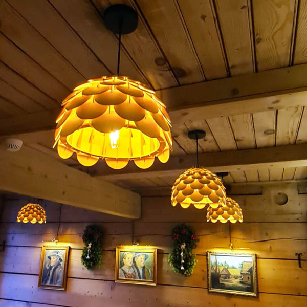 LAMPA wisząca BURGO LP-101335/1P L Light Prestige ananas boho drewno