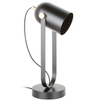 Stojąca lampa biurkowa Aries regulowana metalowa srebrna
