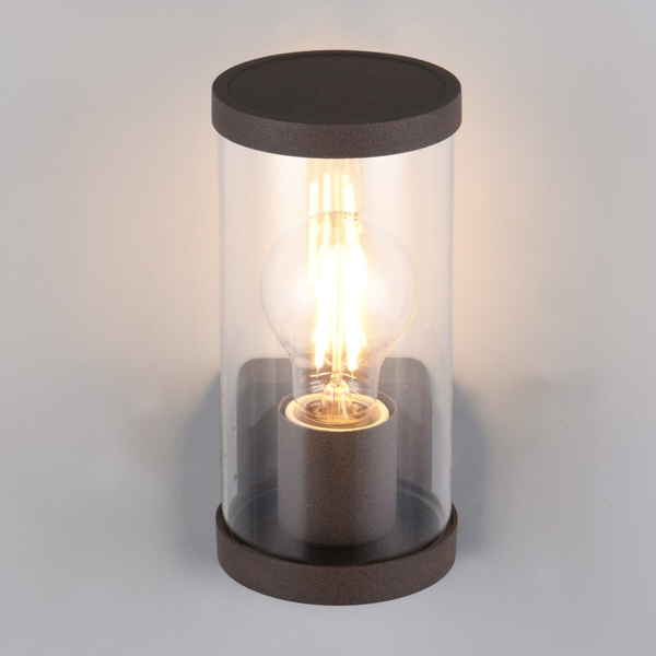 Przyścienna lampa tuba Bonito R21599124 IP44 czujnik brązowy