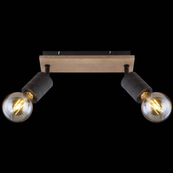 Lampa sufitowa JOSELLA 54033-2 Globo reflektorki czarne drewno