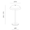 Stołowa lampka zewnętrzna MROOM 26576-M927-D9-TD-82 kaszmirowa LED 4W 2700K dotykowa