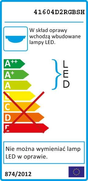 Plafon ROSI 41604D2RGB SH kwadratowa LED 30W 3000-6000K Smart biała