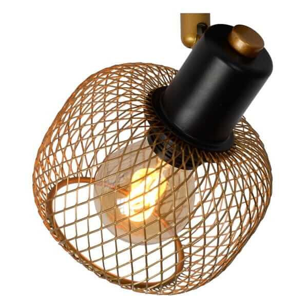 Kinkiet LAMPA ścienna MAREN 77978/01/02 Lucide regulowana OPRAWA reflektorek sufitowy loft mosiądz złoty