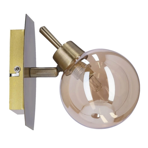 Kinkiet ścienny Lentini 21-16324 Candellux kula ball patyna bursztynowa