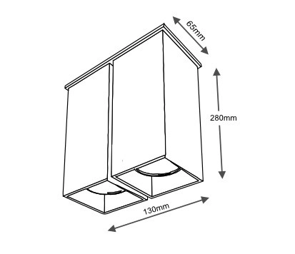 Downlight LAMPA sufitowa TODA 1106 Shilo natynkowa OPRAWA reflektorowa czarna