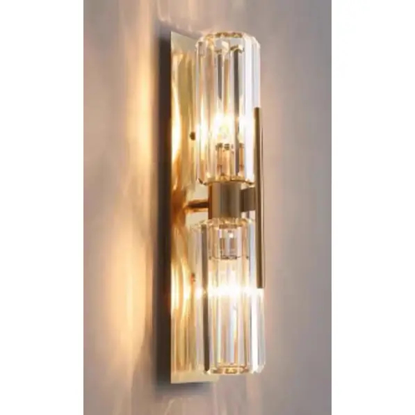 Lampa ścienna góra-dół Vardena CGVARDENAW50 glamour kryształki złota