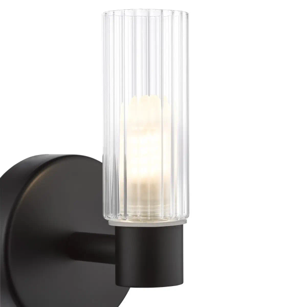 Łazienkowa lampa ścienna Bolton BOL0722 z włącznikiem IP44 czarny