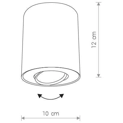 LAMPA sufitowa SET 8900 Nowodvorski metalowa OPRAWA tuba downlight czarna