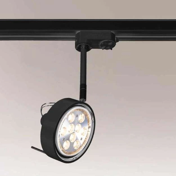 Regulowana LAMPA sufitowa FUSSA 7678 Shilo metalowa OPRAWA do systemu szynowego 3-fazowego czarna