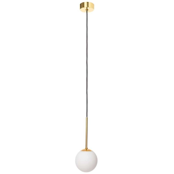 LAMPA wisząca LAMIA 11021105 Kaspa modernistyczna OPRAWA szklana ZWIS kula ball złota biała czarna