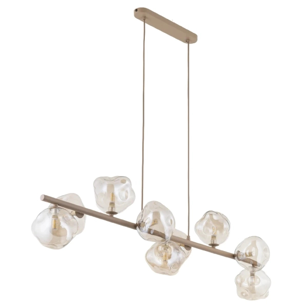 Molekularna wisząca lampa Lava Sabia 11110 szklane kule bursztynowy