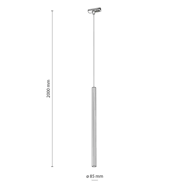 Szynowa lampa zwisająca 1-fazowa Tracer 10817 sopel brązowy