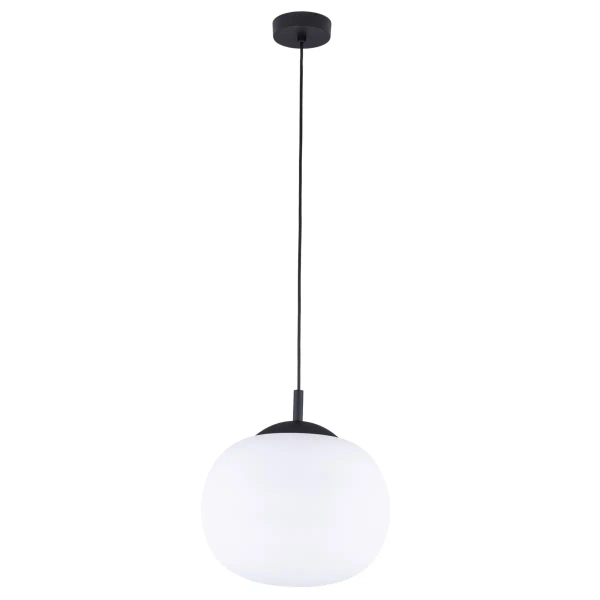 Lampa wisząca szklana kula VIBE 4789 do sypialni czarny biały