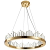 Kryształowy żyrandol Lusso DN918 gold Step LED do salonu złoty