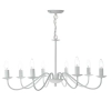 Wisząca lampa świecznikowa Irwin IRW0802 do jadalni biała