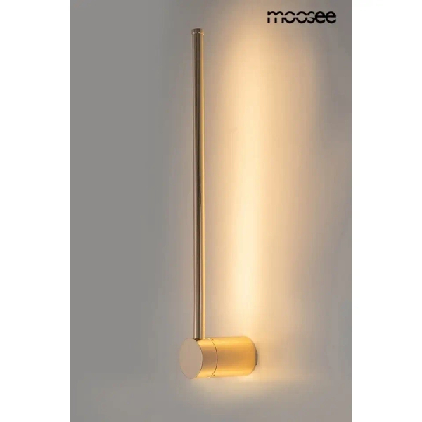 Ścienny kinkiet podłużny OMBRE złoty MSE1501100475 1xLED 8W 3000K na korytarz
