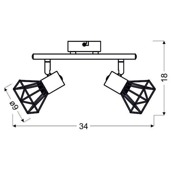 LAMPA sufitowa VERVE 92-60976 Candellux metalowa OPRAWA listwa SPOT reflektorki drut loft szary