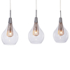 Salonowa lampa wisząca Elektra szklane krople chrom