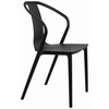 Minimalistyczne krzesło do kuchni Vincent czarne z tworzywa