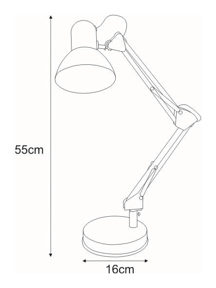 Czarna lampa stołowa Cosmo K-MT-COSMO Kaja stojąca z regulacją do biura