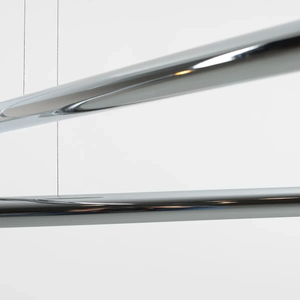 Wisząca lampa metalowa TUBO 1072L4 nad wyspę tuba chrom