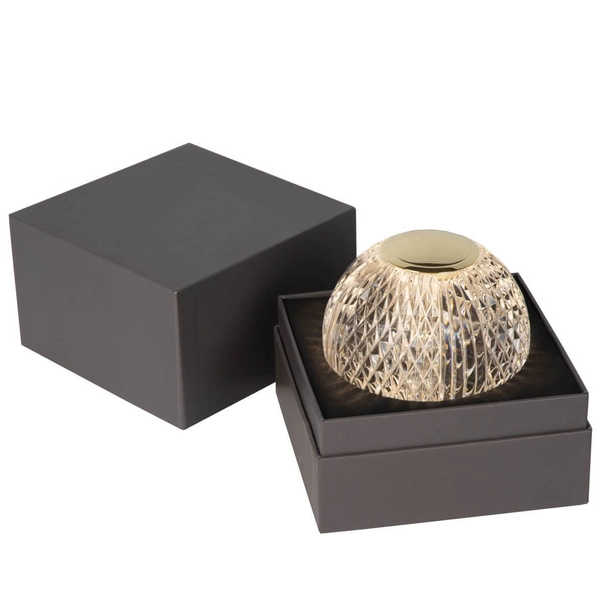 Kulista lampa stojąca Cintra do sypialni LED 2W 3000K złota