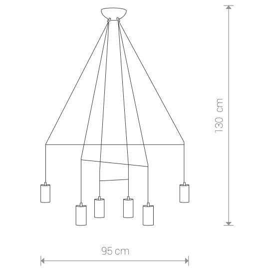 LAMPA wisząca IMBRIA 9677 Nowodvorski OPRAWA zwis kable pająk czarny