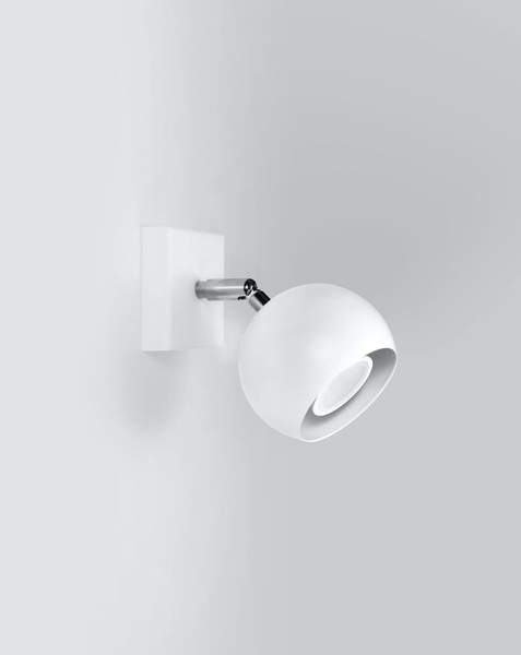 Kinkiet LAMPA ścienna SL.0437 regulowana OPRAWA reflektorek kula ball biała