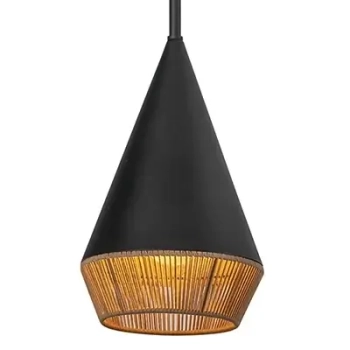 Pojedyncza zwisająca lampa Daphne ALM-DAPHNE-P-S-MB do salonu czarna