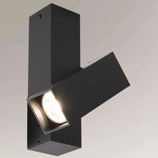 Industrialna LAMPA sufitowa MITSUMA 8000 Shilo prostokątna OPRAWA metalowy spot regulowany czarny