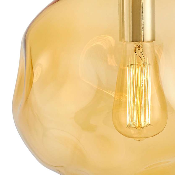LAMPA wisząca AVIA M 10417115 Kaspa szklana OPRAWA zwis bursztynowy