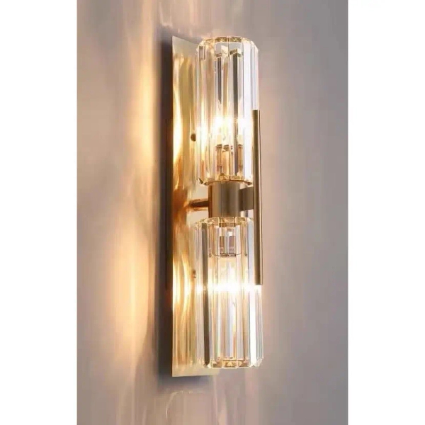 Lampa ścienna góra-dół Vardena CGVARDENAW50 glamour kryształki złota