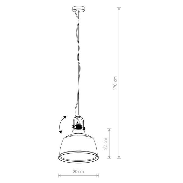 Regulowana LAMPA wisząca AMALFI 8381 Nowodvorski loftowa OPRAWA reflektorowy ZWIS szklany złoty