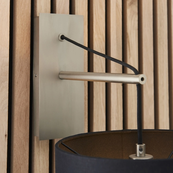 Kinkiet abażurowy L&-192628 Light& minimalistyczny czarny nikiel