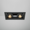 Podwójna lampa wpuszczana Metal Modern DL093-02-10W3K-B LED 20W czarna