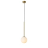 Wisząca lampa szklana kula Bolti PL0112-GD Yaskr ball biała złota