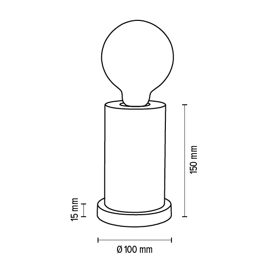 Skandynawska lampa biurkowa TASSE 7391102 okrągła na stół loftowa biała