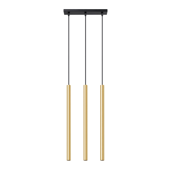 Potrójna lampa wisząca Pastelo SL.1196 do jadalni złota czarna