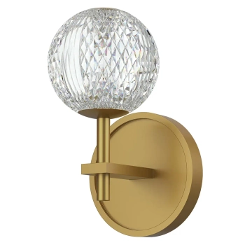 Ścienna lampa glamour Marni QN-MARNI-1WB-NBR LED 5W 3000K mosiądz