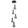 Wisząca lampa Strela PND-34378-5S-BK LED 125W 3000K czarny przydymiony